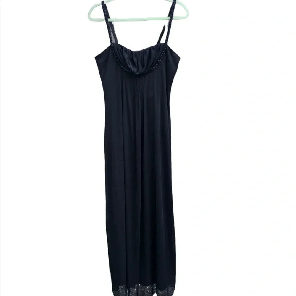 ALEX EVENINGS Y2K BEADED BLACK GOWN